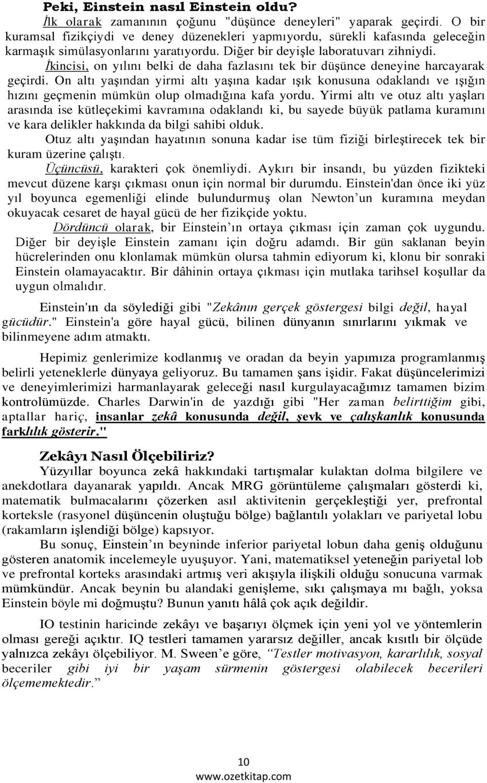 İkincisi, on yılını belki de daha fazlasını tek bir düşünce deneyine harcayarak geçirdi.