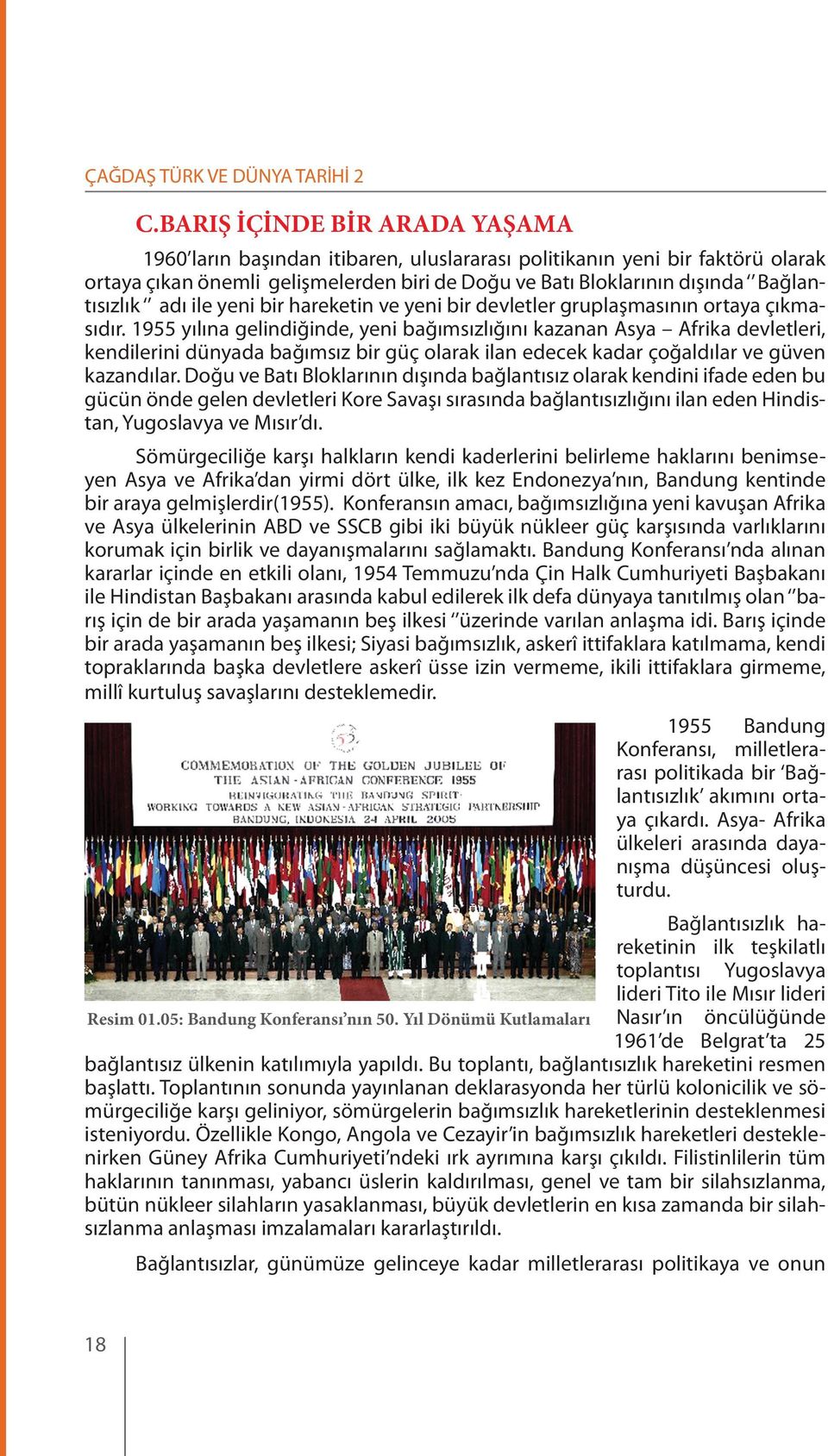 1955 yılına gelindiğinde, yeni bağımsızlığını kazanan Asya Afrika devletleri, kendilerini dünyada bağımsız bir güç olarak ilan edecek kadar çoğaldılar ve güven kazandılar.