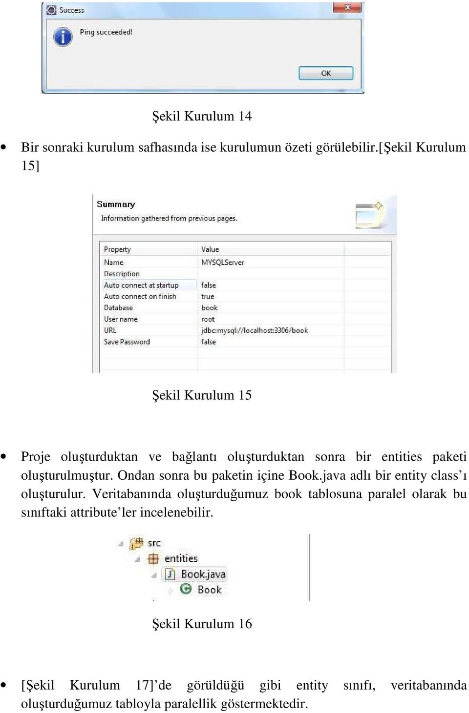 Ondan sonra bu paketin içine Book.java adlı bir entity class ı oluşturulur.