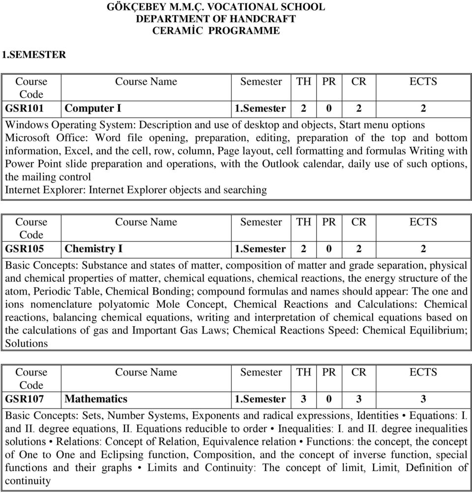 information, Excel, and the cell, row, column, Page layout, cell formatting and formulas Writing with Power Point slide preparation and operations, with the Outlook calendar, daily use of such