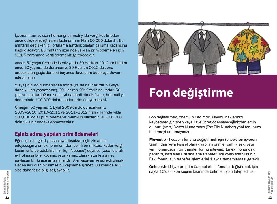 Ancak 50 yaşın üzerinde iseniz ya da 30 Haziran 2012 tarihinden önce 50 yaşınızı doldurursanız, 30 Haziran 2012 de sona erecek olan geçiş dönemi boyunca ilave prim ödemeye devam edebilirsiniz.