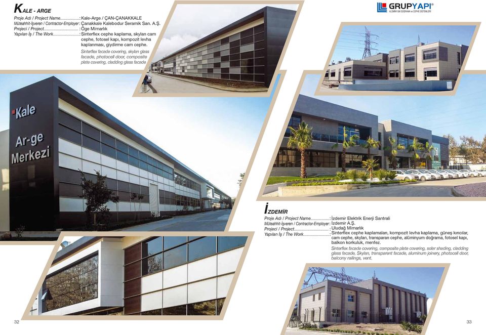 Sinterflex facade covering, skylan glass facade, photocell door, composite plate covering, cladding glass facade İZDEMİR Proje Adı / Project Name.