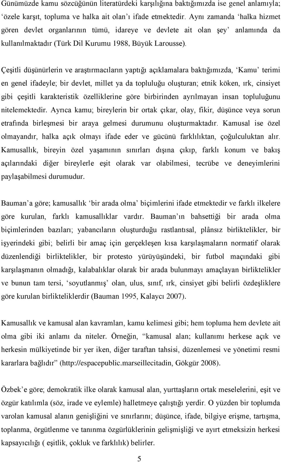 Çeşitli düşünürlerin ve araştırmacıların yaptığı açıklamalara baktığımızda, Kamu terimi en genel ifadeyle; bir devlet, millet ya da topluluğu oluşturan; etnik köken, ırk, cinsiyet gibi çeşitli