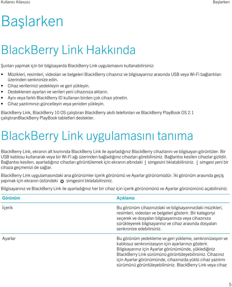 Aynı veya farklı BlackBerry ID kullanan birden çok cihazı yönetin. Cihaz yazılımınızı güncelleyin veya yeniden yükleyin.