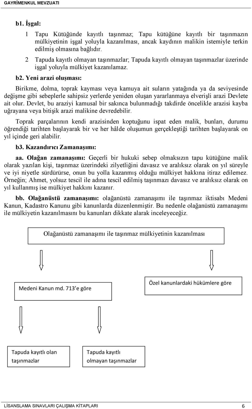 Yeni arazi oluşması: Birikme, dolma, toprak kayması veya kamuya ait suların yatağında ya da seviyesinde değişme gibi sebeplerle sahipsiz yerlerde yeniden oluşan yararlanmaya elverişli arazi Devlete