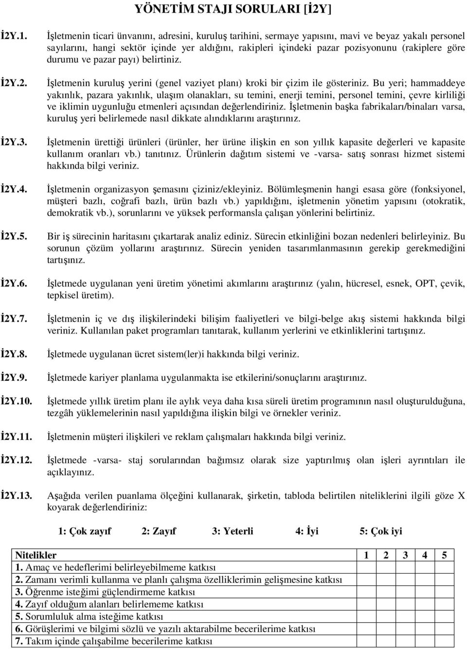 Bu yeri; hammaddeye yakınlık, pazara yakınlık, ulaşım olanakları, su temini, enerji temini, personel temini, çevre kirliliği ve iklimin uygunluğu etmenleri açısından değerlendiriniz.