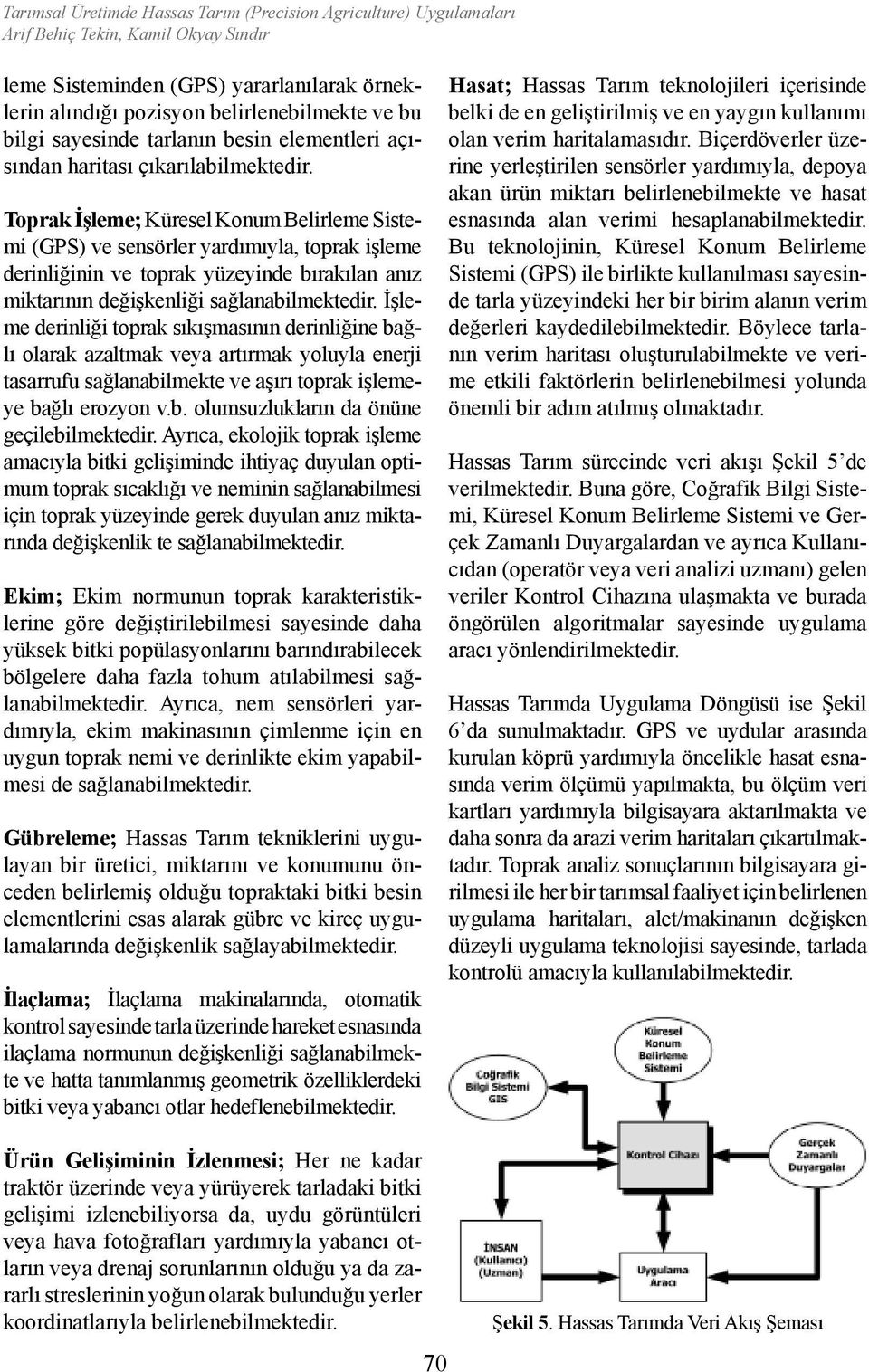 Toprak İşleme; Küresel Konum Belirleme (GPS) ve sensörler yardımıyla, toprak işleme derinliğinin ve toprak yüzeyinde bırakılan anız miktarının değişkenliği sağlanabilmektedir.