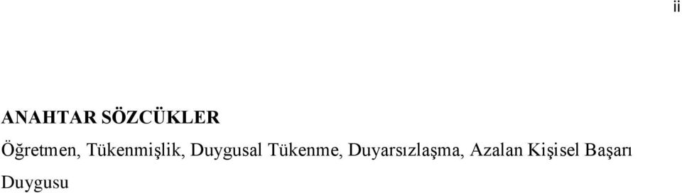 Duygusal Tükenme,