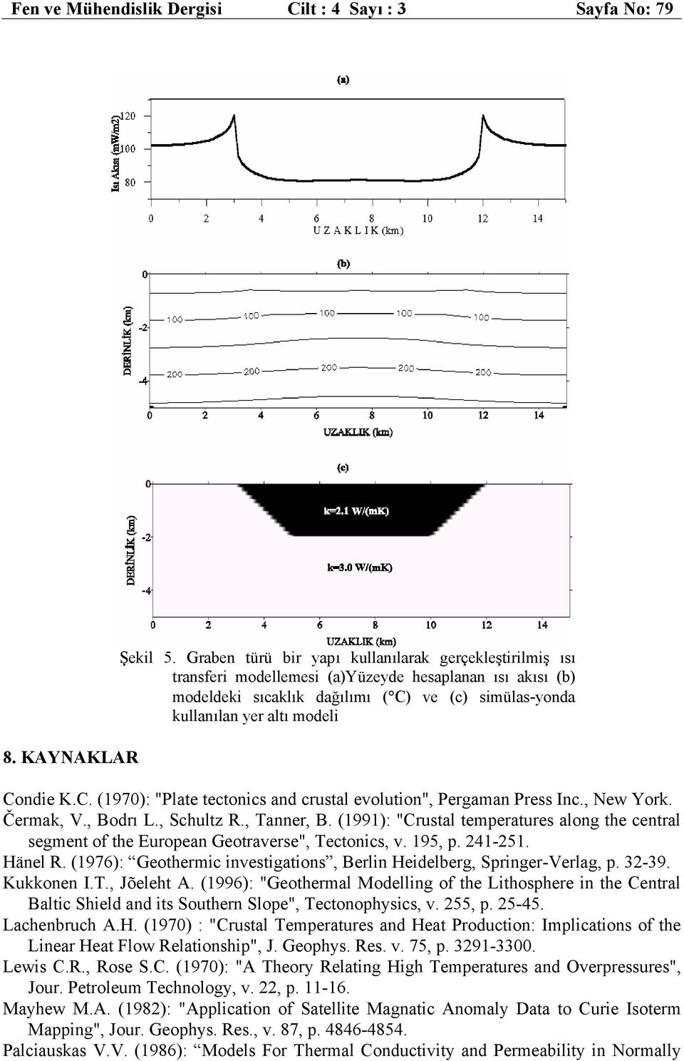 Condie K.C. (1970): "Plate tectonics and crustal evolution", Pergaman Press Inc., New York. Čermak, V., Bodrı L., Schultz R., Tanner, B.