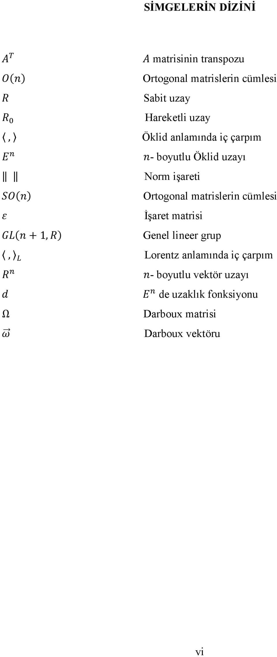 Ortogonal matrislerin cümlesi İşaret matrisi Genel lineer grup Lorentz anlamında