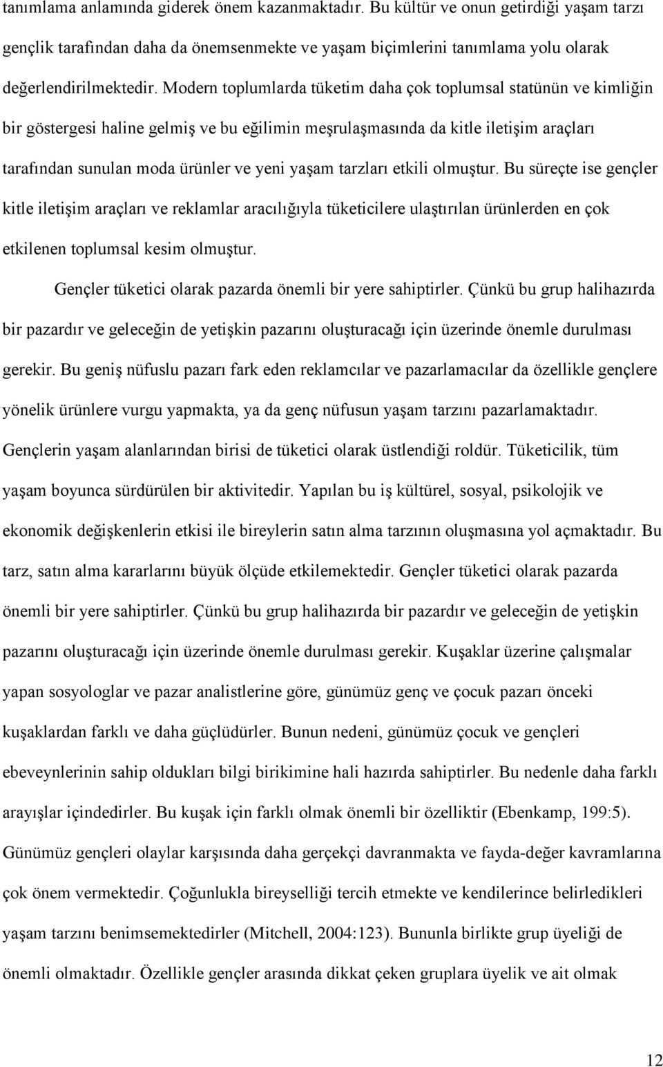 tarzları etkili olmuştur. Bu süreçte ise gençler kitle iletişim araçları ve reklamlar aracılığıyla tüketicilere ulaştırılan ürünlerden en çok etkilenen toplumsal kesim olmuştur.