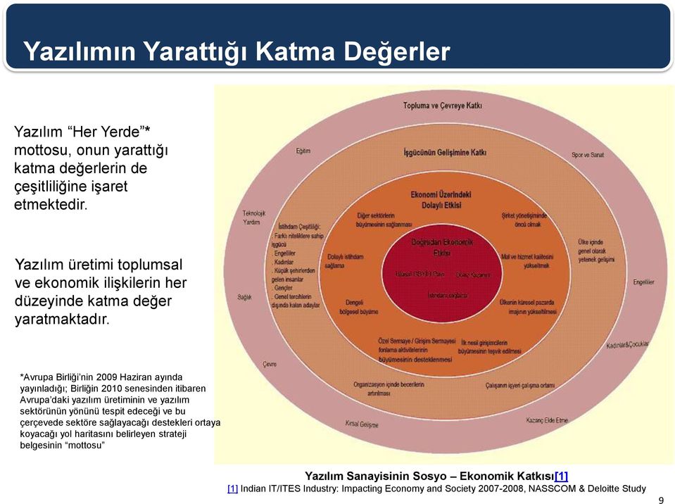 *Avrupa Birliği nin 2009 Haziran ayında yayınladığı; Birliğin 2010 senesinden itibaren Avrupa daki yazılım üretiminin ve yazılım sektörünün yönünü tespit