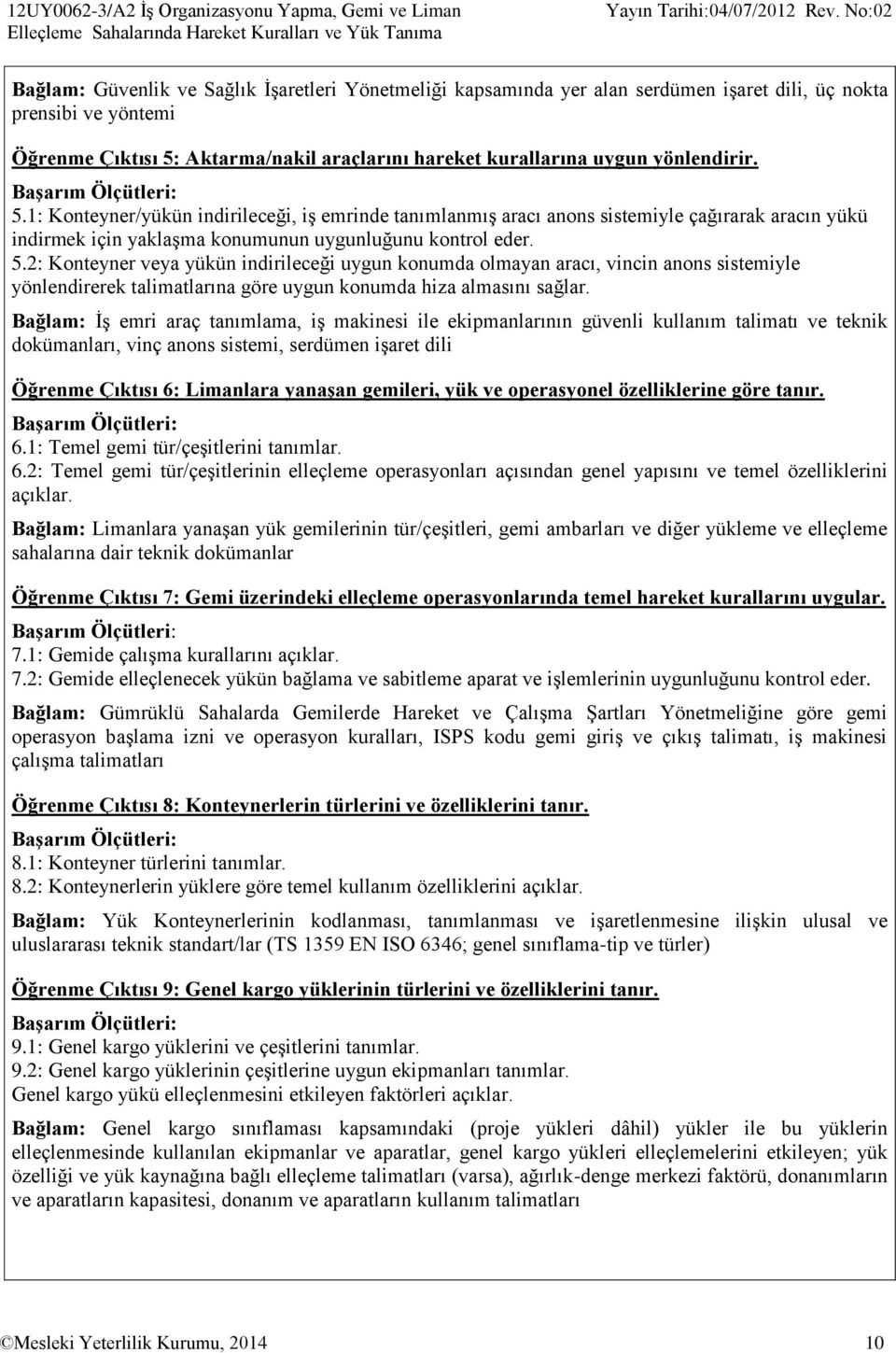 Aktarma/nakil araçlarını hareket kurallarına uygun yönlendirir. 5.