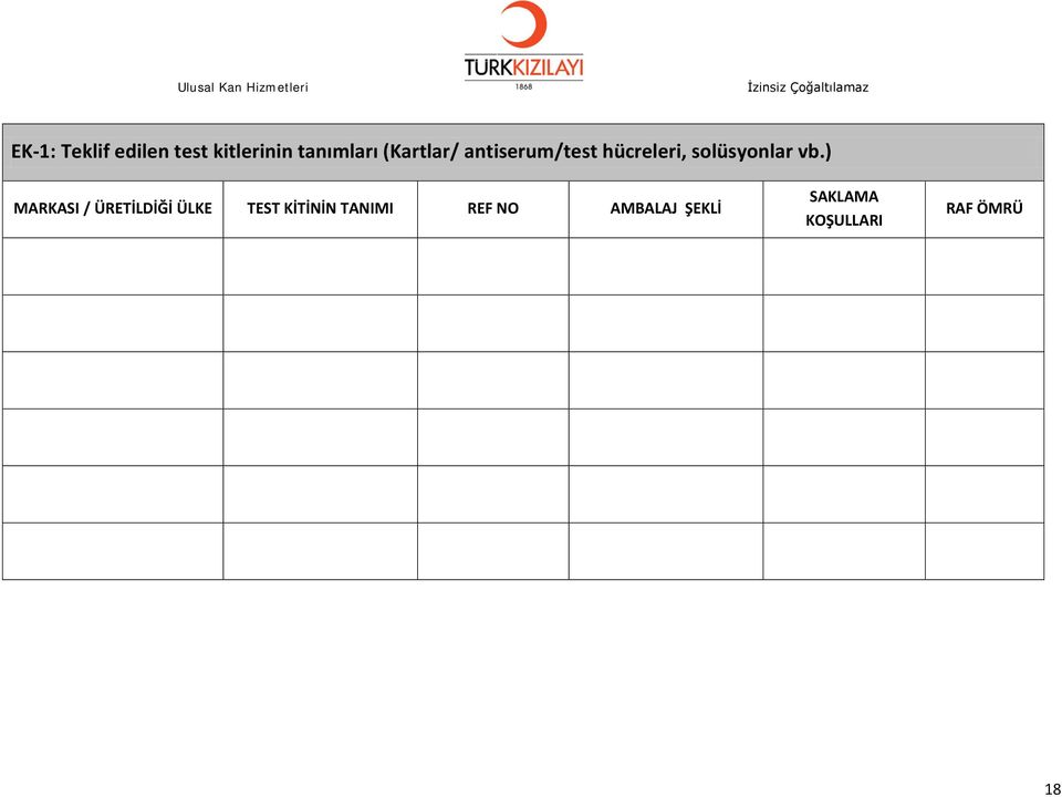 vb.) MARKASI / ÜRETİLDİĞİ ÜLKE TEST KİTİNİN