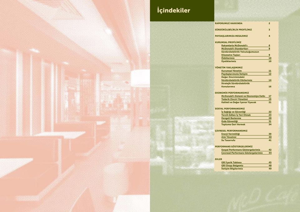 nedret.aydemir@mcdonalds.com.tr Yolculuğumuzun Kilometre Taşları 9 Ödüllerimiz Şule Abra 10 Üyeliklerimiz Kurumsal İletişim Yöneticisi 10 T +90 (212) 336 34 00 Yönetİm Yaklaşımımız sule.