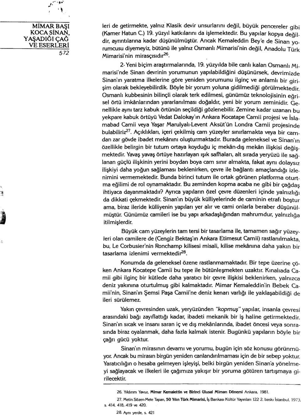 2-Yeni biçim araştırmalarında, 19.