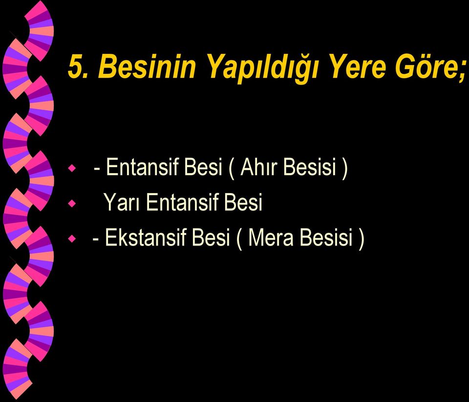 Besisi ) Yarı Entansif Besi