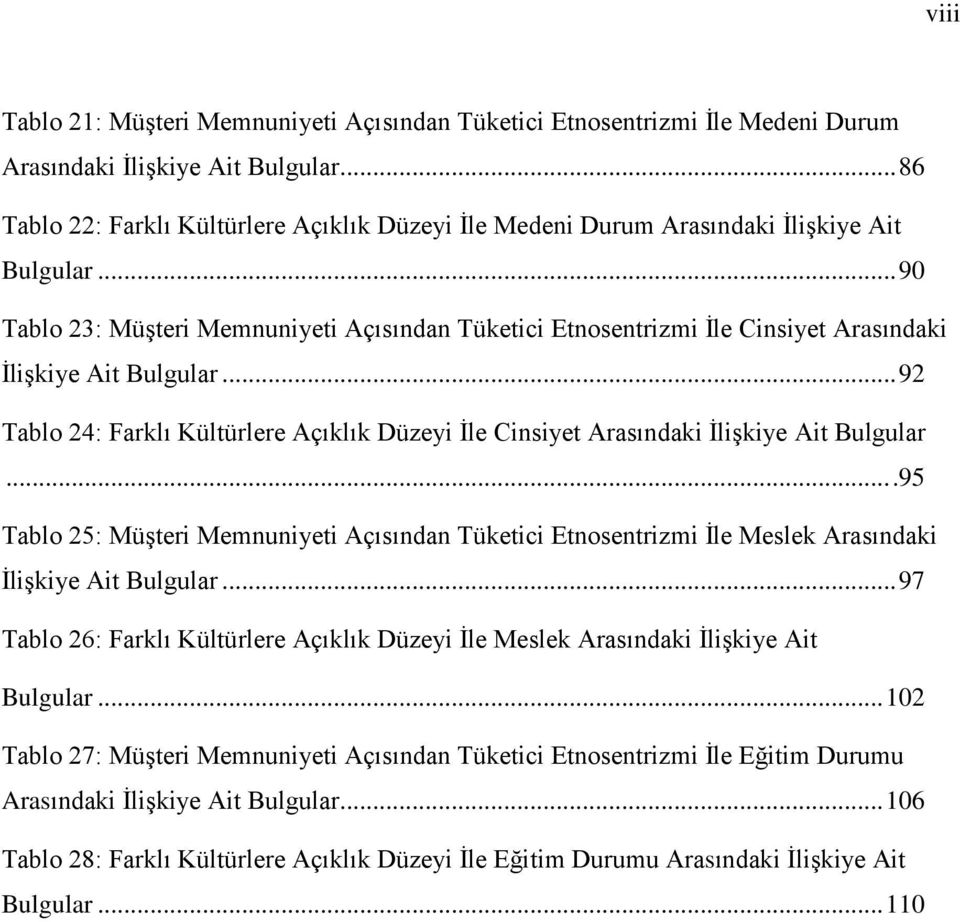 .. 90 Tablo 23: Müşteri Memnuniyeti Açısından Tüketici Etnosentrizmi İle Cinsiyet Arasındaki İlişkiye Ait Bulgular.