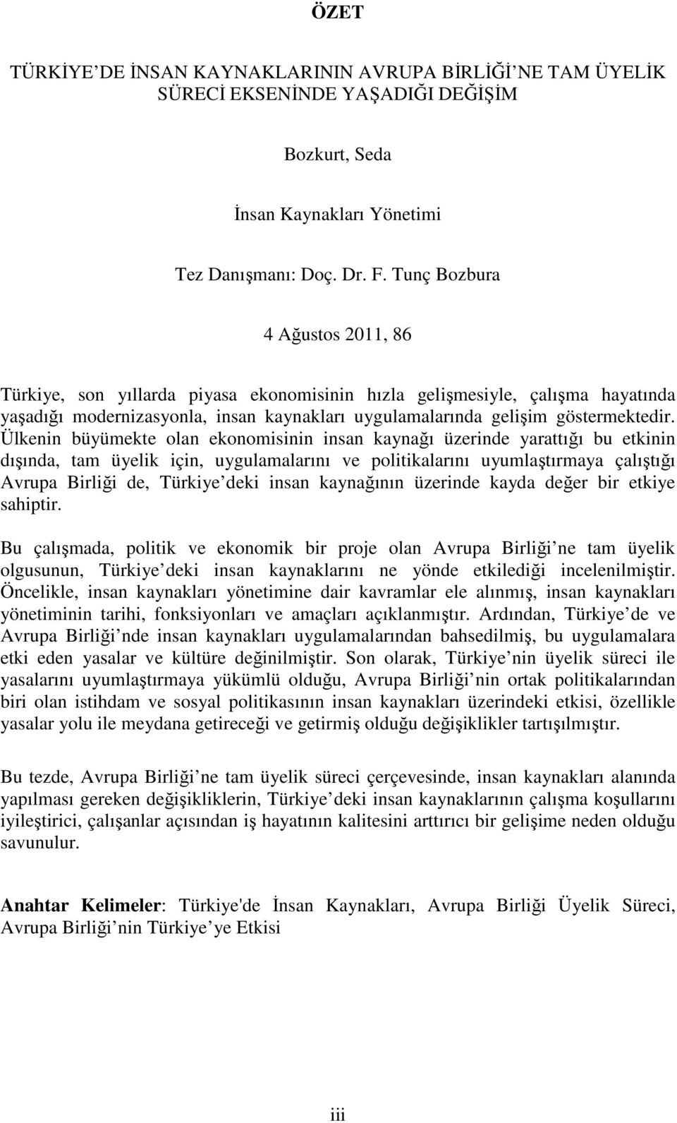 Ülkenin büyümekte olan ekonomisinin insan kaynağı üzerinde yarattığı bu etkinin dışında, tam üyelik için, uygulamalarını ve politikalarını uyumlaştırmaya çalıştığı Avrupa Birliği de, Türkiye deki