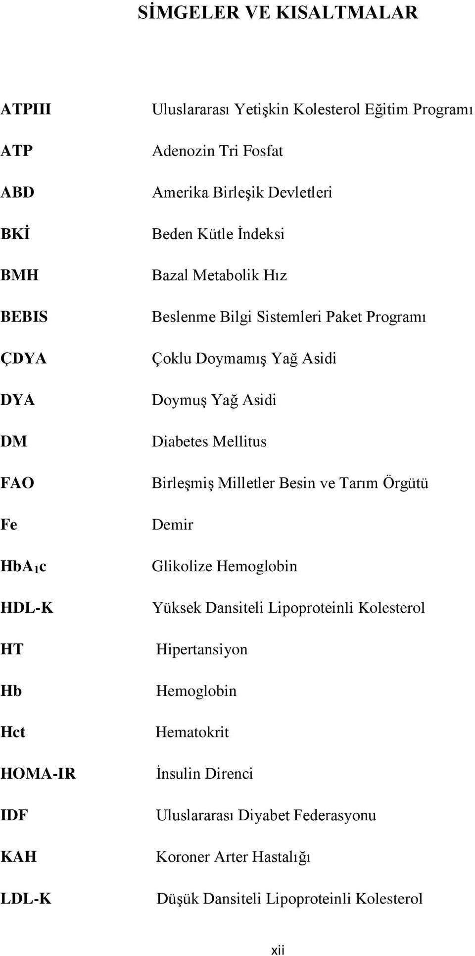 Doymamış Yağ Asidi Doymuş Yağ Asidi Diabetes Mellitus Birleşmiş Milletler Besin ve Tarım Örgütü Demir Glikolize Hemoglobin Yüksek Dansiteli Lipoproteinli