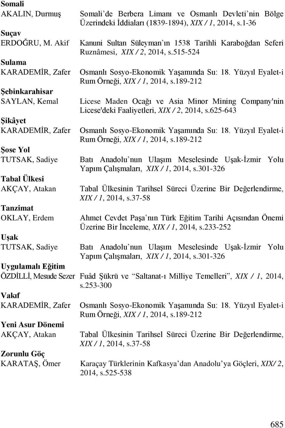 Limanı ve Osmanlı Devleti nin Bölge Kanuni Sultan Süleyman ın 1538 Tarihli Karaboğdan Seferi Ruznâmesi, XIX / 2, 2014, s.515-524 Osmanlı Sosyo-Ekonomik Yaşamında Su: 18.