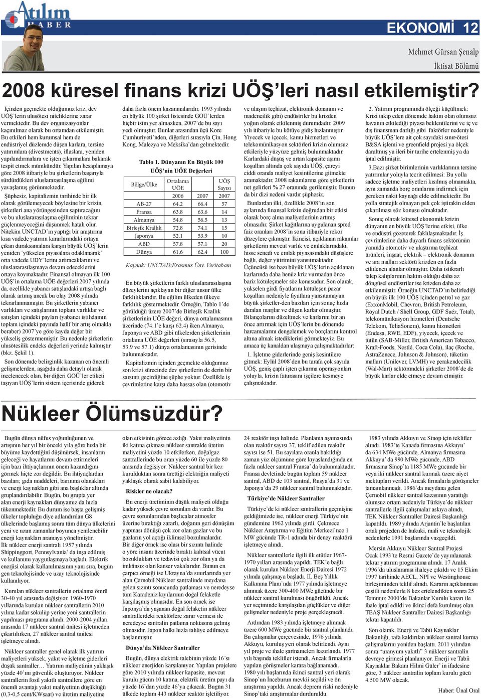 Yapılan hesaplamaya göre 2008 itibariyle bu şirketlerin başarıyla sürdürdükleri uluslararasılaşma eğilimi yavaşlamış görünmektedir.