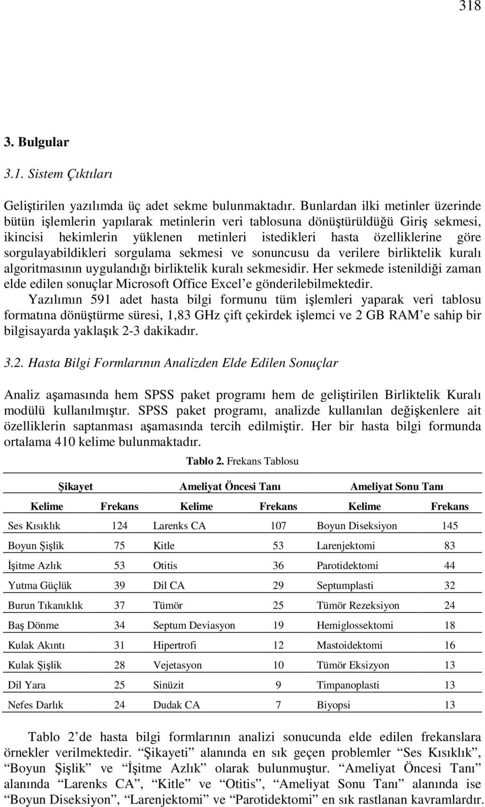 sorgulayabildikleri sorgulama sekmesi ve sonuncusu da verilere birliktelik kuralı algoritmasının uygulandığı birliktelik kuralı sekmesidir.