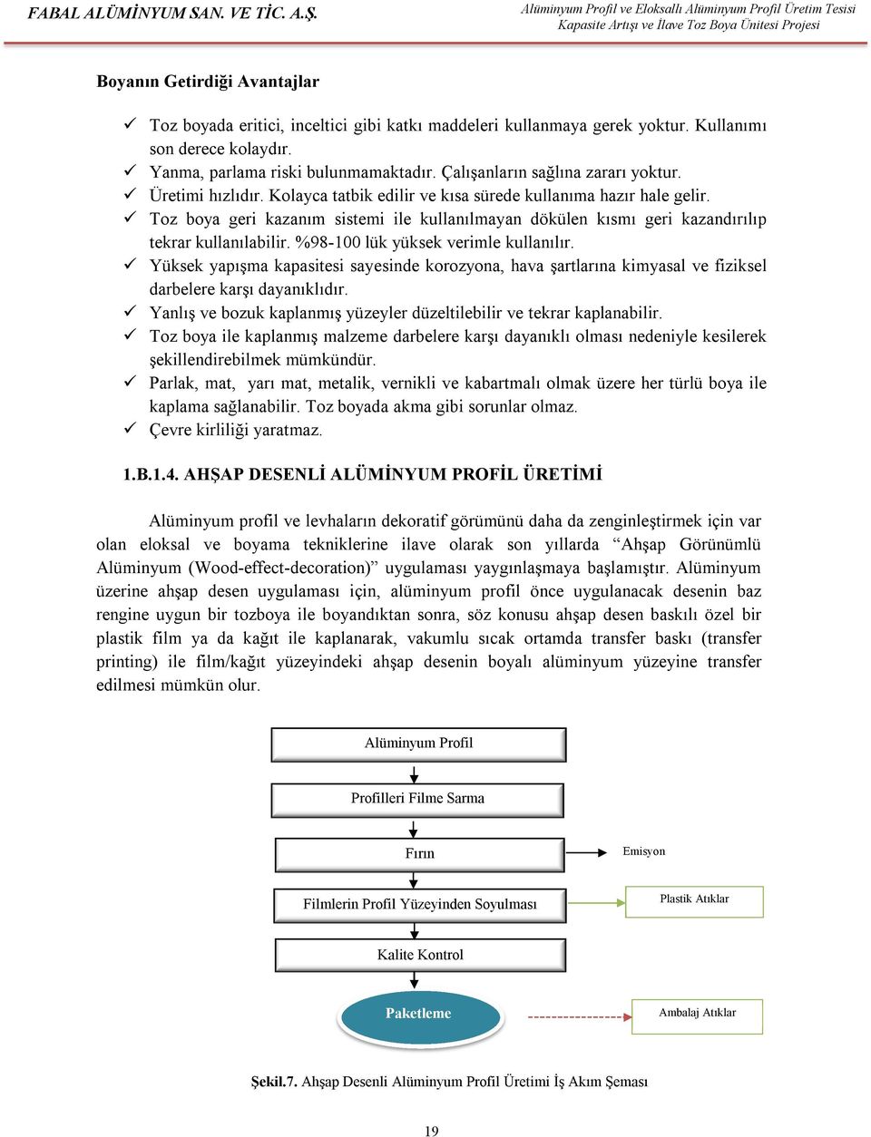 Toz boya geri kazanım sistemi ile kullanılmayan dökülen kısmı geri kazandırılıp tekrar kullanılabilir. %98-100 lük yüksek verimle kullanılır.