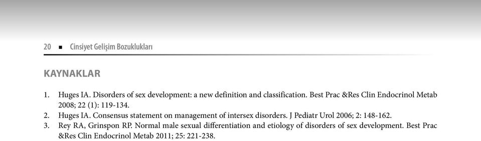 Best Prac &Res Clin Endocrinol Metab 2008; 22 (1): 119-134. 2. Huges IA.