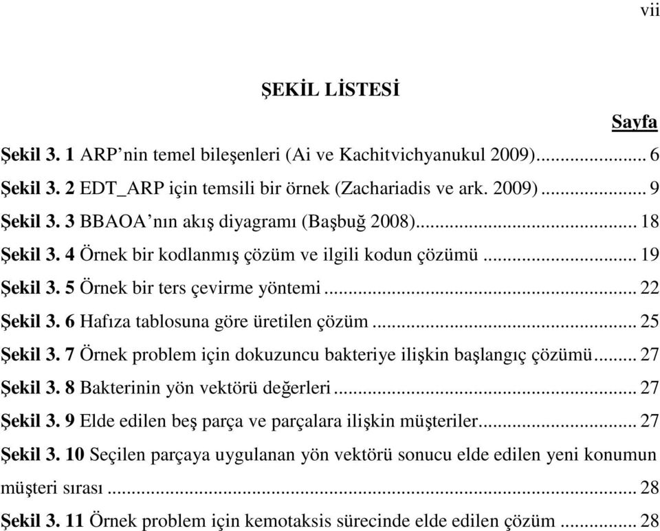 6 Hafıza tablosuna göre üretilen çözüm... 25 Şekil 3. 7 Örnek problem için dokuzuncu bakteriye ilişkin başlangıç çözümü... 27 Şekil 3. 8 Bakterinin yön vektörü değerleri... 27 Şekil 3. 9 Elde edilen beş parça ve parçalara ilişkin müşteriler.