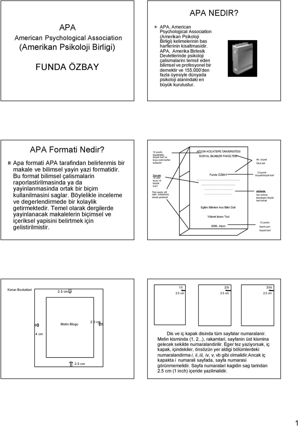 APA Formati Nedir? Apa formati APA tarafindan belirlenmis bir makale ve bilimsel yayin yazi formatidir.