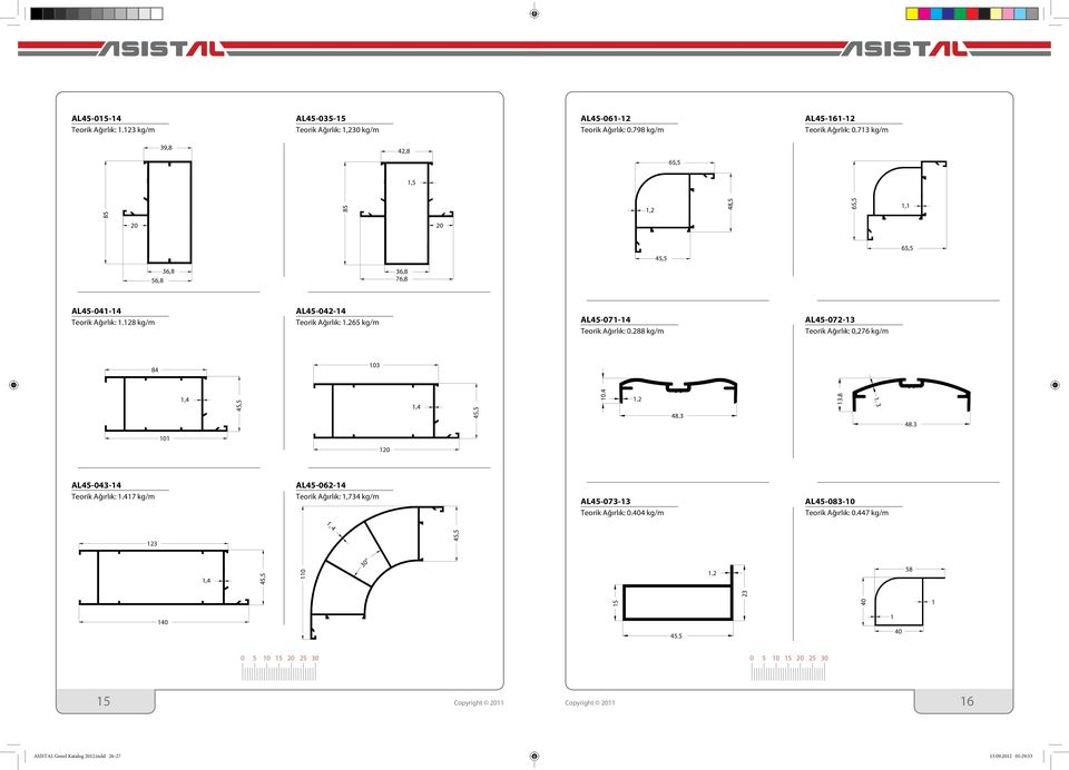 265 kg/m AL45-071-14 Teorik Ağırlık: 0.288 kg/m AL45-072-13 Teorik Ağırlık: 0,276 kg/m 84 103 1,4 45,5 1,4 45,5 10.4 1.2 48.3 13.8 1. 3 48.3 101 120 AL45-043-14 Teorik Ağırlık: 1.