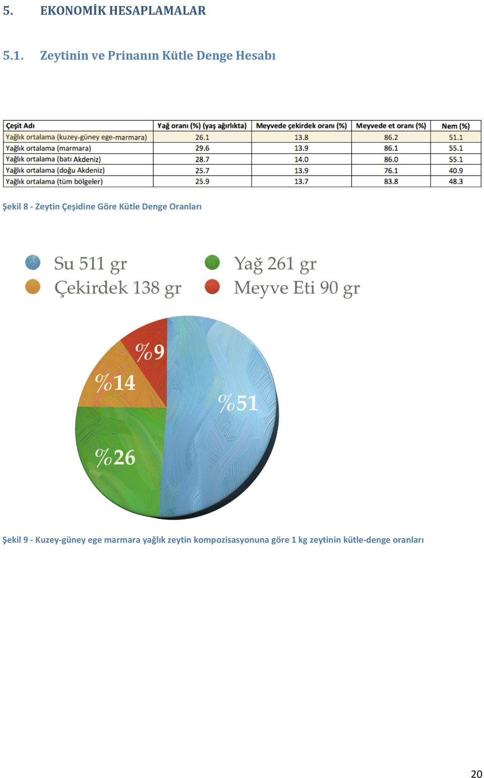 Çeşidine Göre Kütle Denge Oranları Şekil 9 - Kuzey-güney