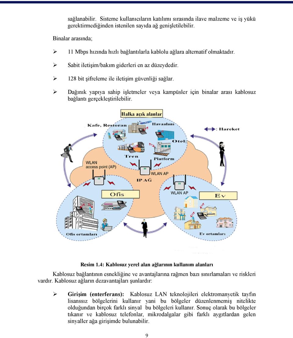 Dağınık yapıya sahip işletmeler veya kampüsler için binalar arası kablosuz bağlantı gerçekleştirilebilir. Resim 1.