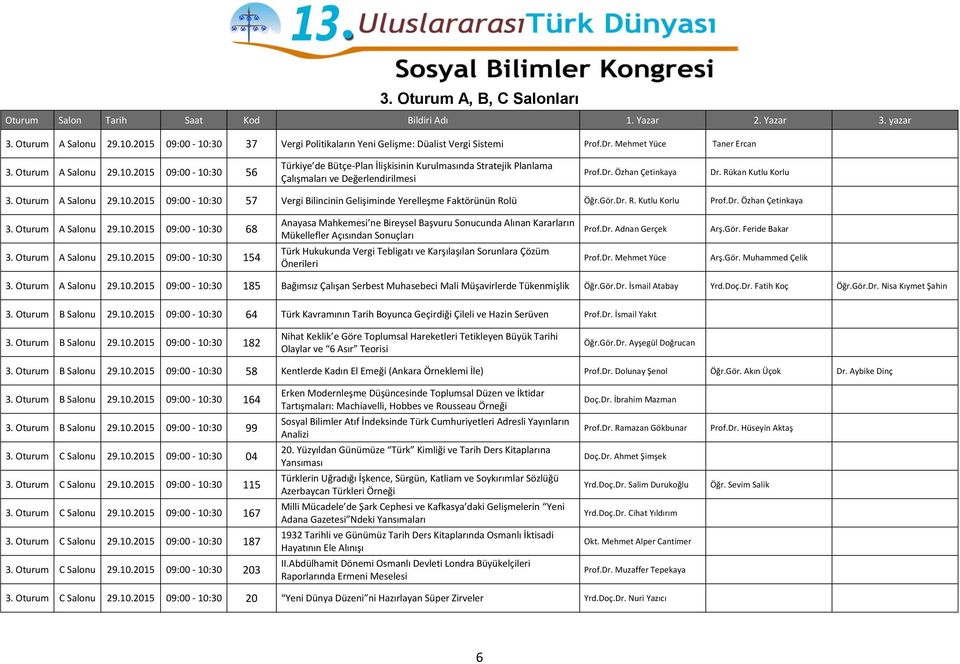 Oturum A Salonu 29.10.2015 09:00-10:30 68 Anayasa Mahkemesi ne Bireysel Başvuru Sonucunda Alınan Kararların Mükellefler Açısından Sonuçları Prof.r. Adnan Gerçek Arş.Gör. Feride Bakar 3.