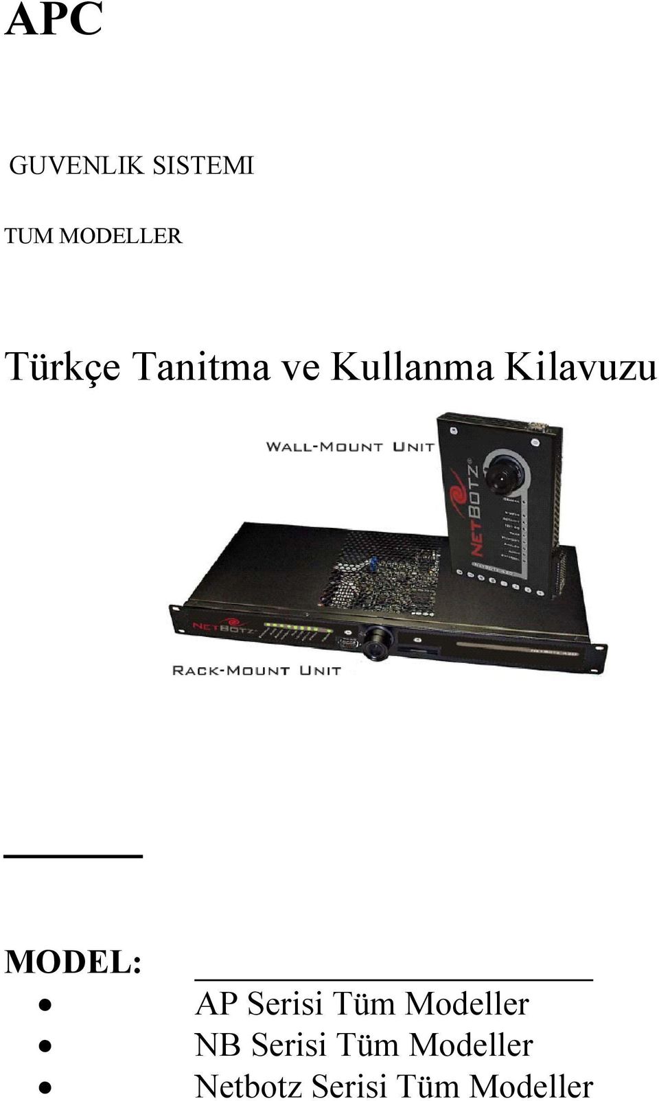 MODEL: AP Serisi Tüm Modeller NB