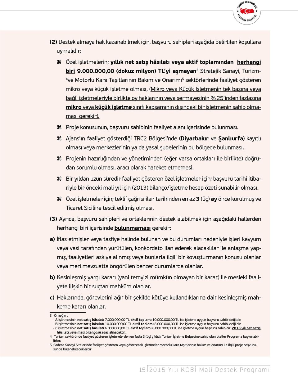 İşletmenin tek başına veya bağlı işletmeleriyle birlikte oy haklarının veya sermayesinin % 25 inden fazlasına mikro veya küçük işletme sınıfı kapsamının dışındaki bir işletmenin sahip olmaması