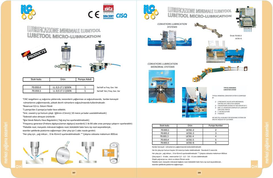 *İğne Vanalı Rekorlu Hava Regulatörü ( Yağ atış hızı ayarlanabilmektedir) *Frequency generator (Frekans algılayıcı/zaman algılayıcı) standard.