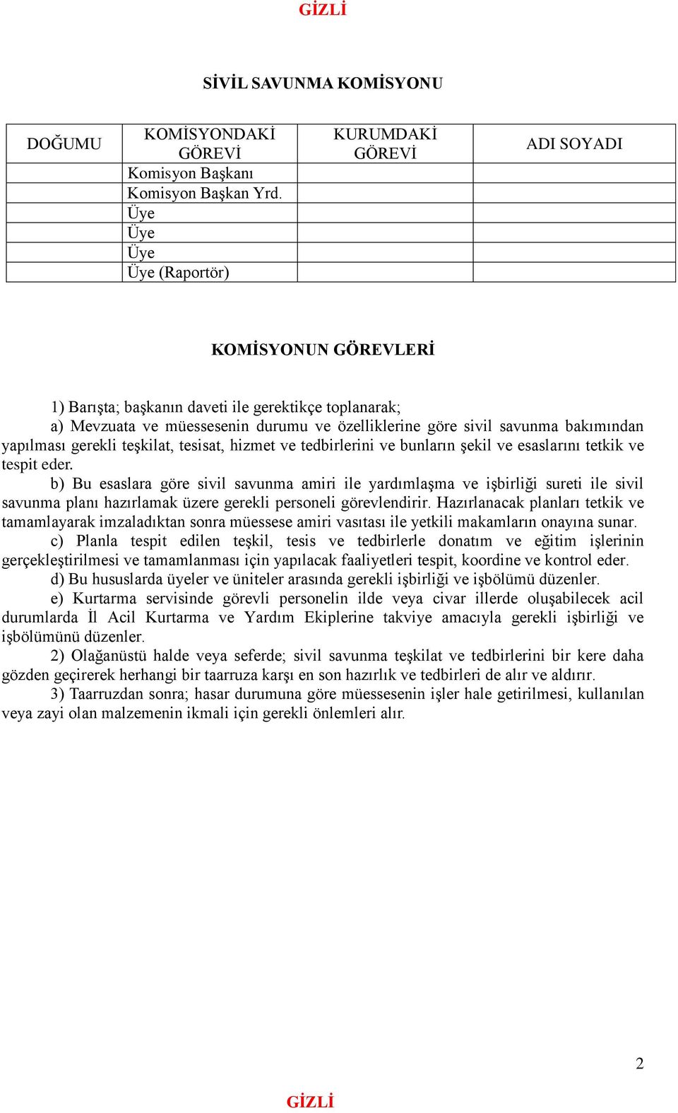 savunma bakımından yapılması gerekli teşkilat, tesisat, hizmet ve tedbirlerini ve bunların şekil ve esaslarını tetkik ve tespit eder.