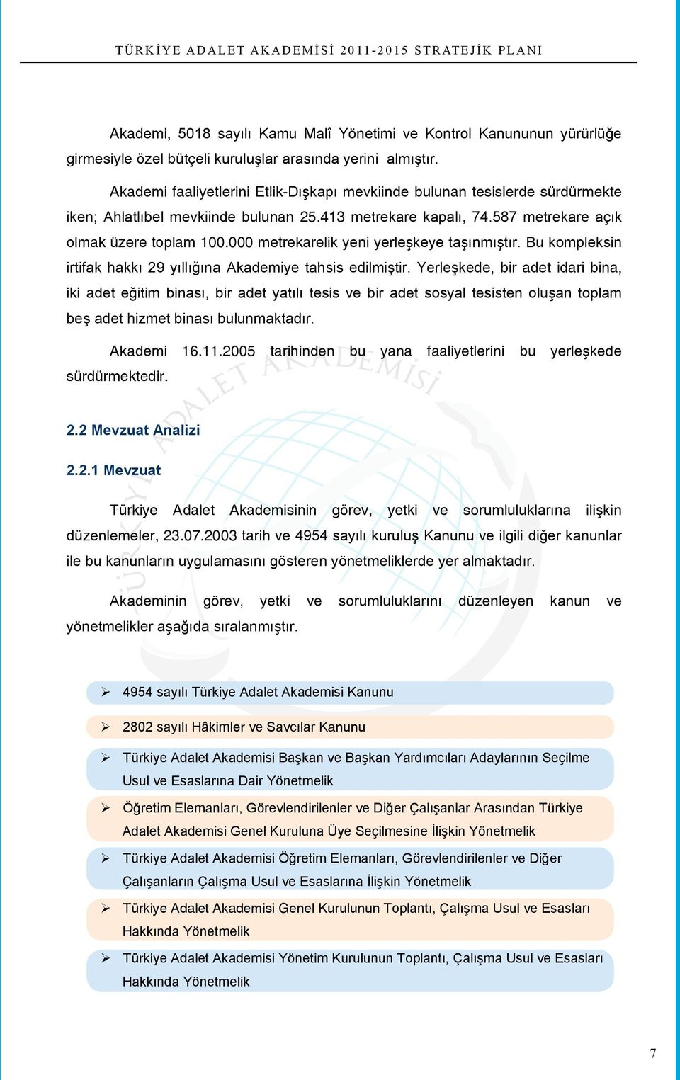 000 metrekarelik yeni yerleşkeye taşınmıştır. Bu kompleksin irtifak hakkı 29 yıllığına Akademiye tahsis edilmiştir.