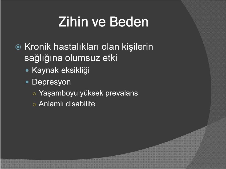 etki Kaynak eksikliği Depresyon