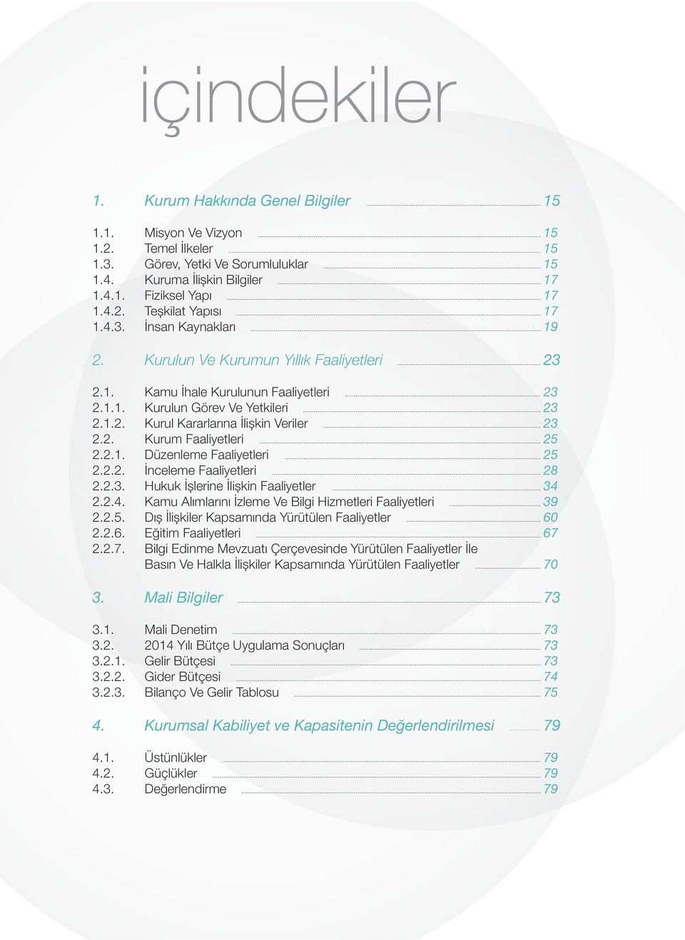 .. 23 2.2. Kurum Faaliyetleri... 25 2.2.1. Düzenleme Faaliyetleri... 25 2.2.2. İnceleme Faaliyetleri... 28 2.2.3. Hukuk İşlerine İlişkin Faaliyetler... 34 