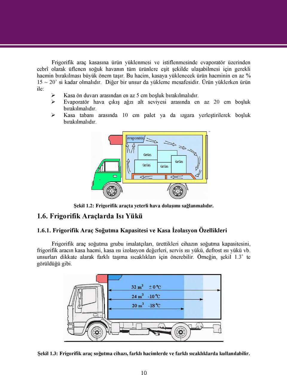 Ürün yüklerken ürün ile: Kasa ön duvarı arasından en az 5 cm boşluk bırakılmalıdır. Evaporatör hava çıkış ağzı alt seviyesi arasında en az 20 cm boşluk bırakılmalıdır.