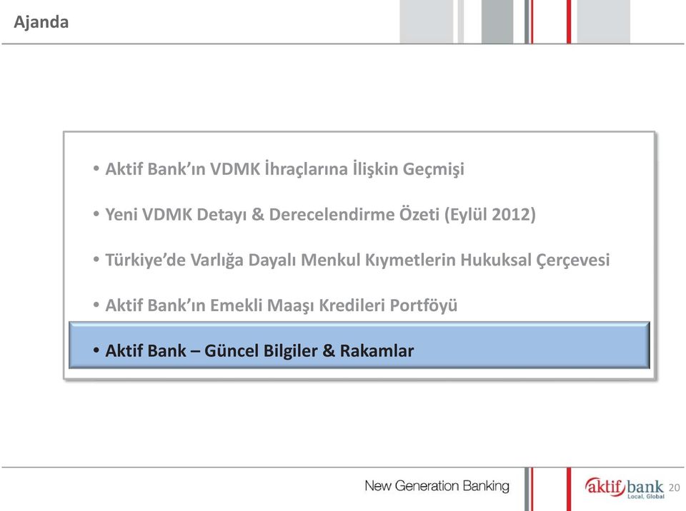 Dayalı Menkul Kıymetlerin Hukuksal Çerçevesi Aktif Bank ın