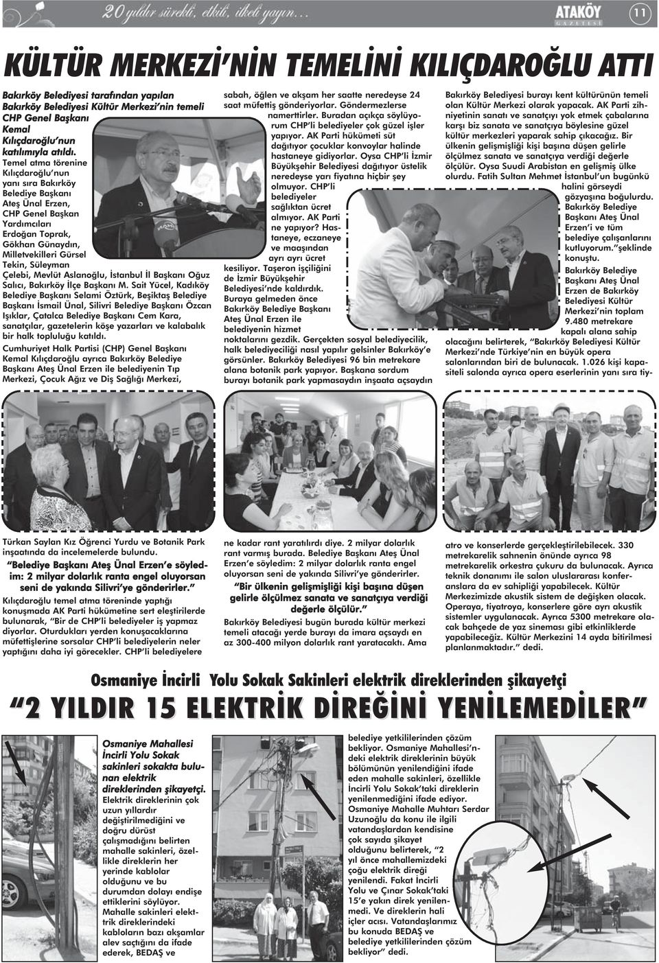 Mevlüt Aslanoğlu, İstanbul İl Başkanı Oğuz Salıcı, Bakırköy İlçe Başkanı M.