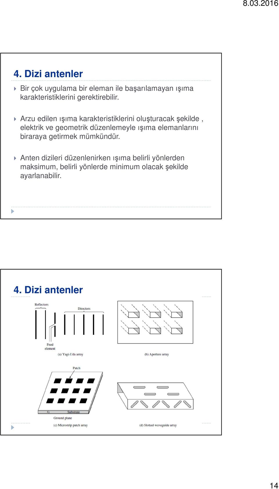 Arzu edilen ışıma karakteristiklerini oluşturacak şekilde, elektrik ve geometrik düzenlemeyle