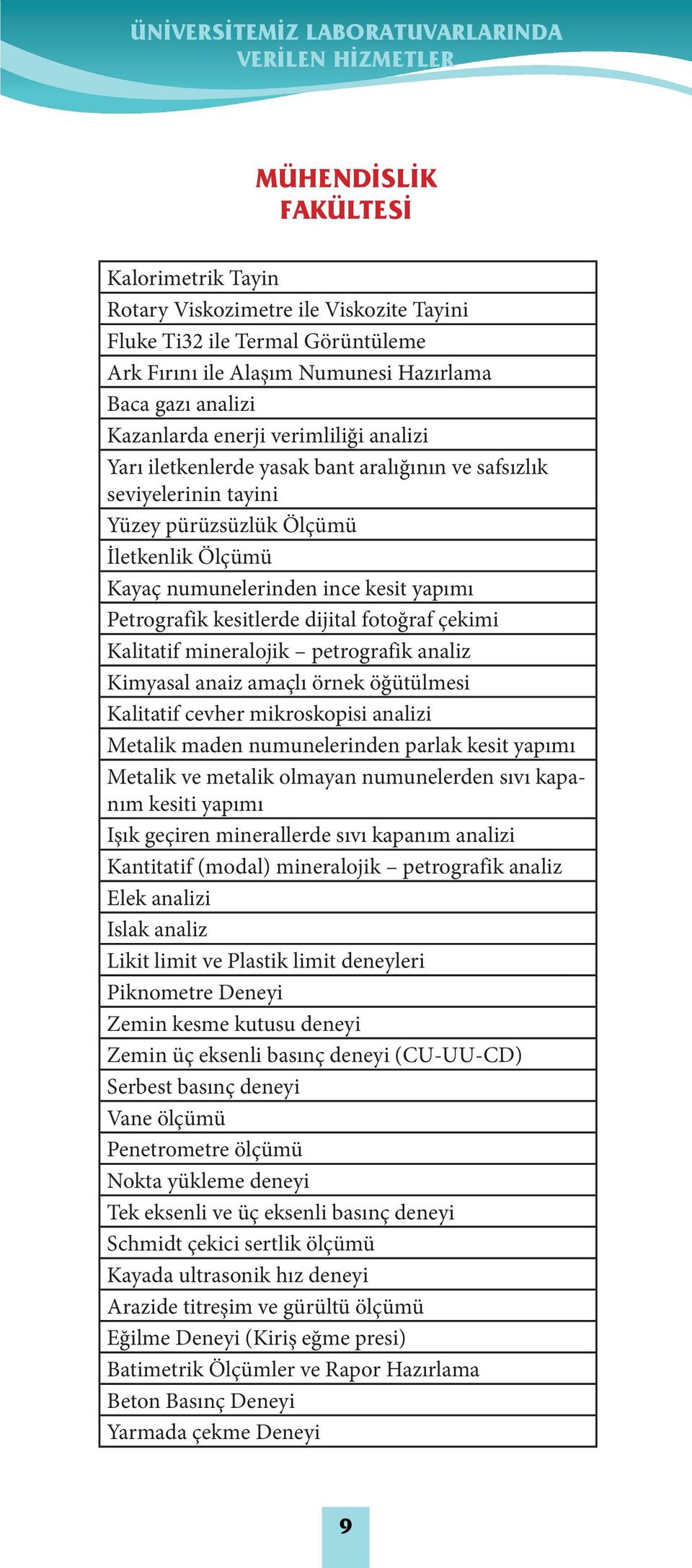 dijital fotoğraf çekimi Kalitatif mineralojik petrografik analiz Kimyasal anaiz amaçlı örnek öğütülmesi Kalitatif cevher mikroskopisi analizi Metalik maden numunelerinden parlak kesit yapımı Metalik