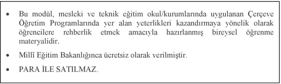 öğrencilere rehberlik etmek amacıyla hazırlanmış bireysel öğrenme