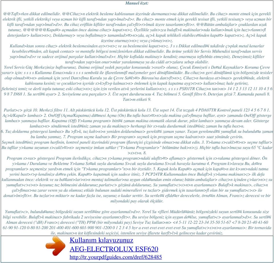 Bu cihaz> monte etmek için gerekli tesisat ifli, yetkili tesisatç> veya uzman bir kifli taraf>ndan yap>lmal>d>r. Bu cihaz eriflkin kifliler taraf>ndan çal>flt>r>lmak üzere tasarlanm>flt>r.