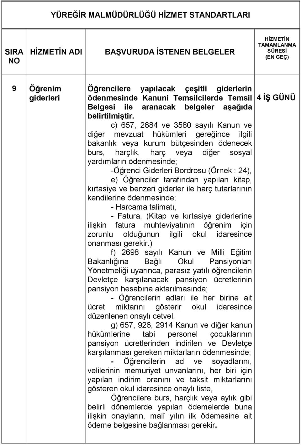 Giderleri Bordrosu (Örnek : 24), e) Öğrenciler tarafından yapılan kitap, kırtasiye ve benzeri giderler ile harç tutarlarının kendilerine ödenmesinde; - Harcama talimatı, (Kitap ve kırtasiye